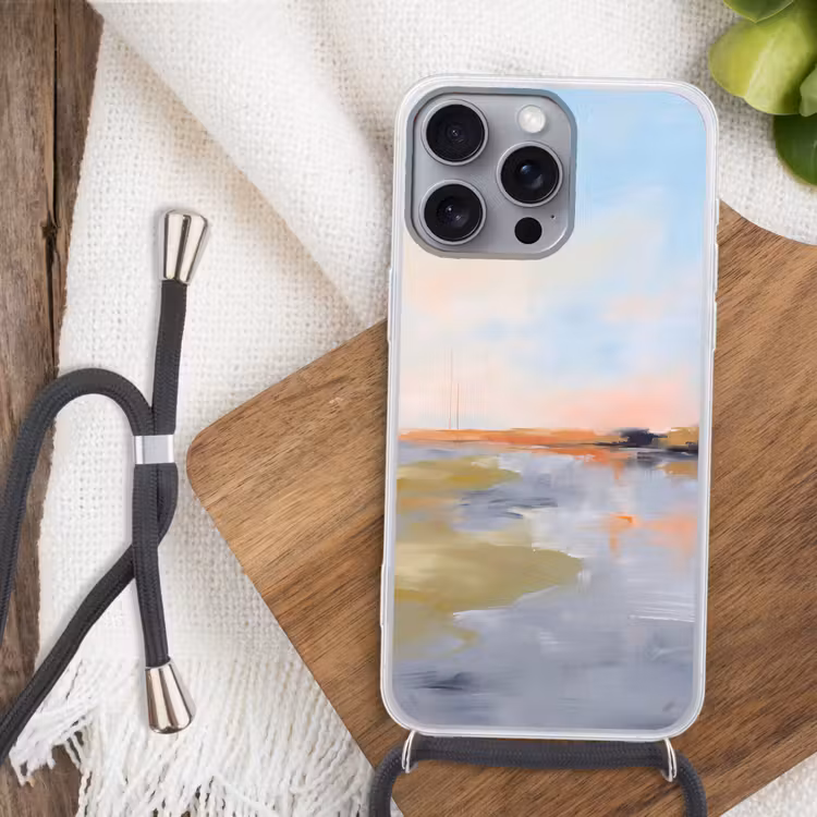 Telefoonhoesje met koord - Abstract - Landschap - Horizon - Modern - Kleurrijk — 3