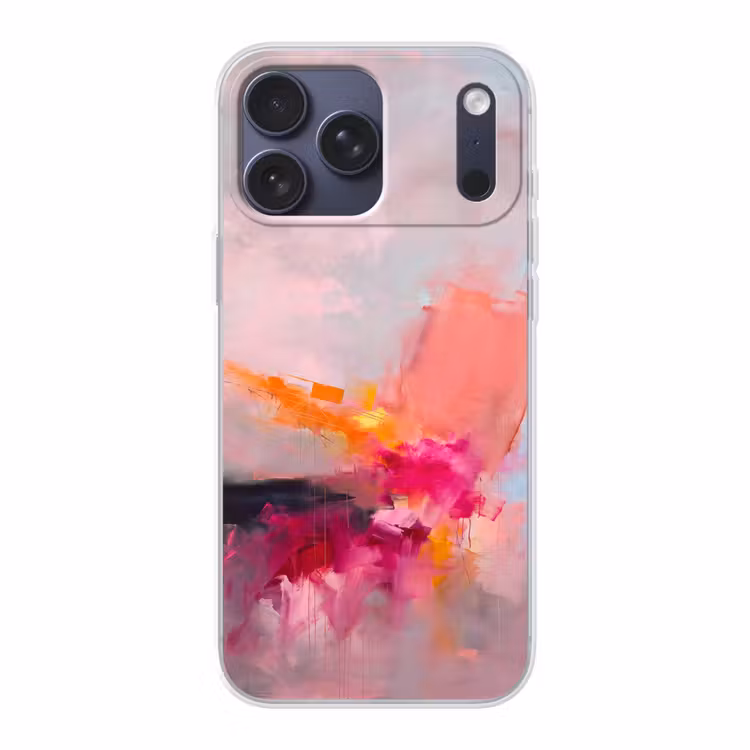 Telefoonhoesje Softcase - Abstract - Kleurrijk - Modern - Roze — 1