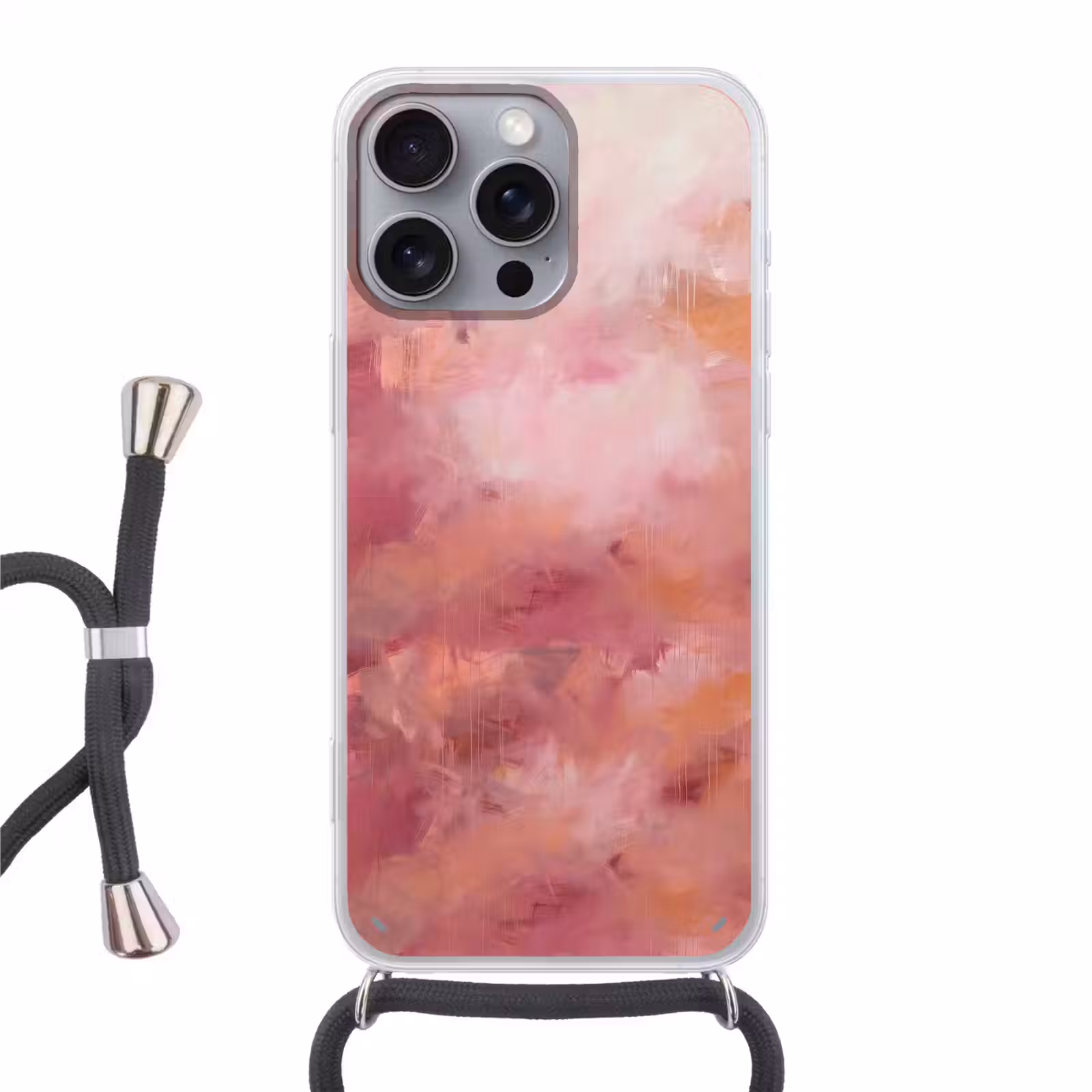 Telefoonhoesje met koord - Kunst - Vloeiend - Pastel - Abstract — 1