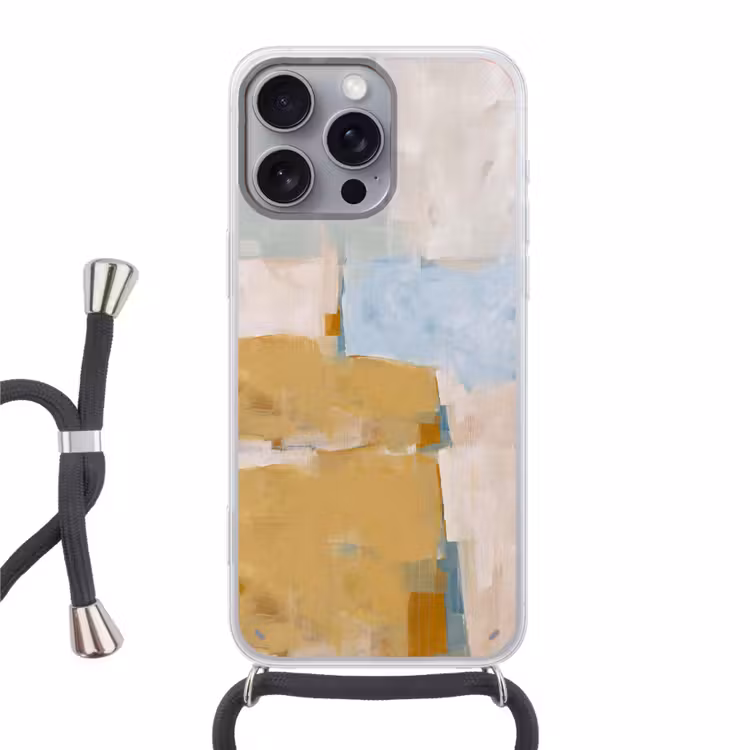 Telefoonhoesje met koord - Abstract - Kleuren - Kunst - Modern - Blauw — 1