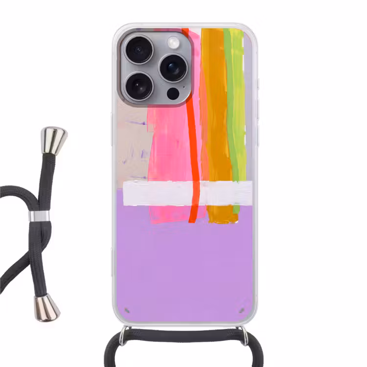 Telefoonhoesje met koord - Abstract - Kleurrijk - Vormen - Modern - Kunst — 1