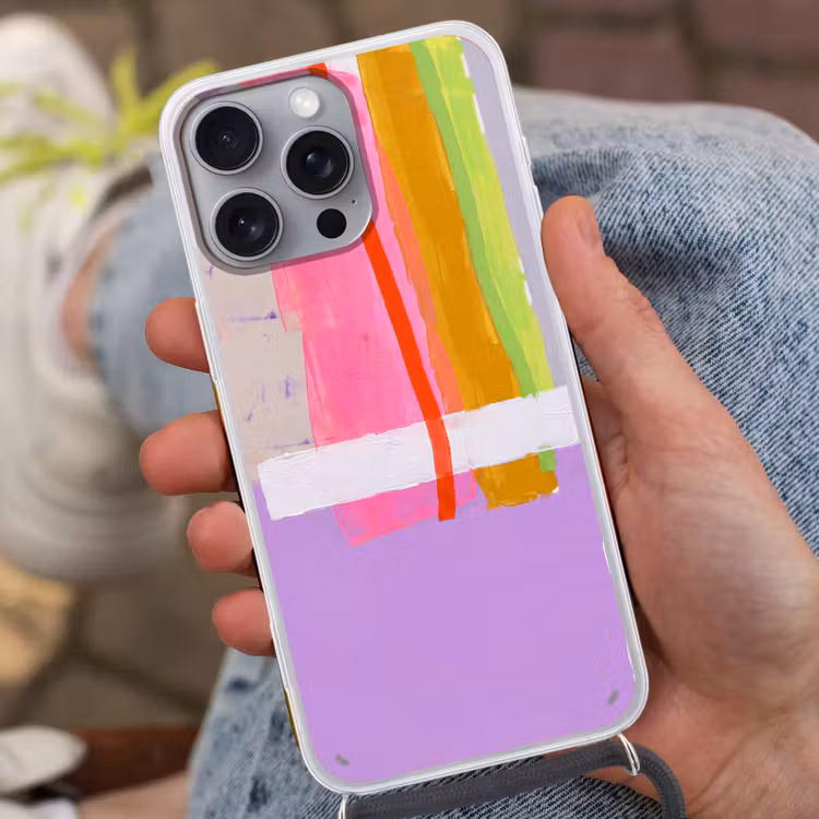 Telefoonhoesje met koord - Abstract - Kleurrijk - Vormen - Modern - Kunst — 2