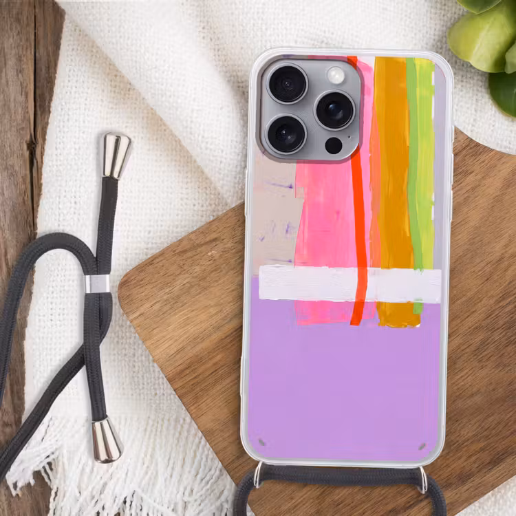 Telefoonhoesje met koord - Abstract - Kleurrijk - Vormen - Modern - Kunst — 3