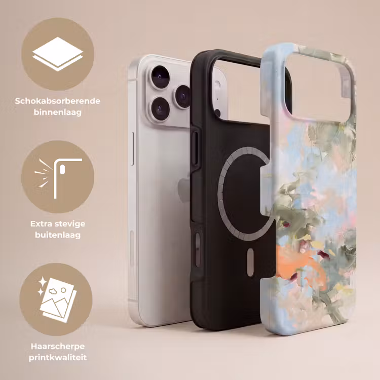 Telefoonhoesje Toughcase - Abstract - Borstelstreken - Kunst - Modern - Pastel — 3