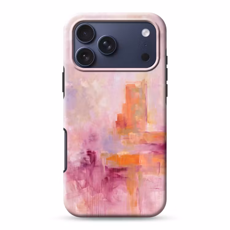 Telefoonhoesje Toughcase - Abstract - Borstelstreken - Kunst - Paars - Goud — 1