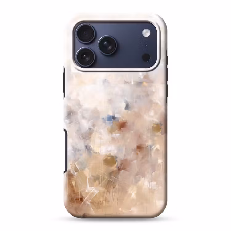Telefoonhoesje Toughcase - Abstract - Borstelstreken - Modern - Beige - Kunst — 1