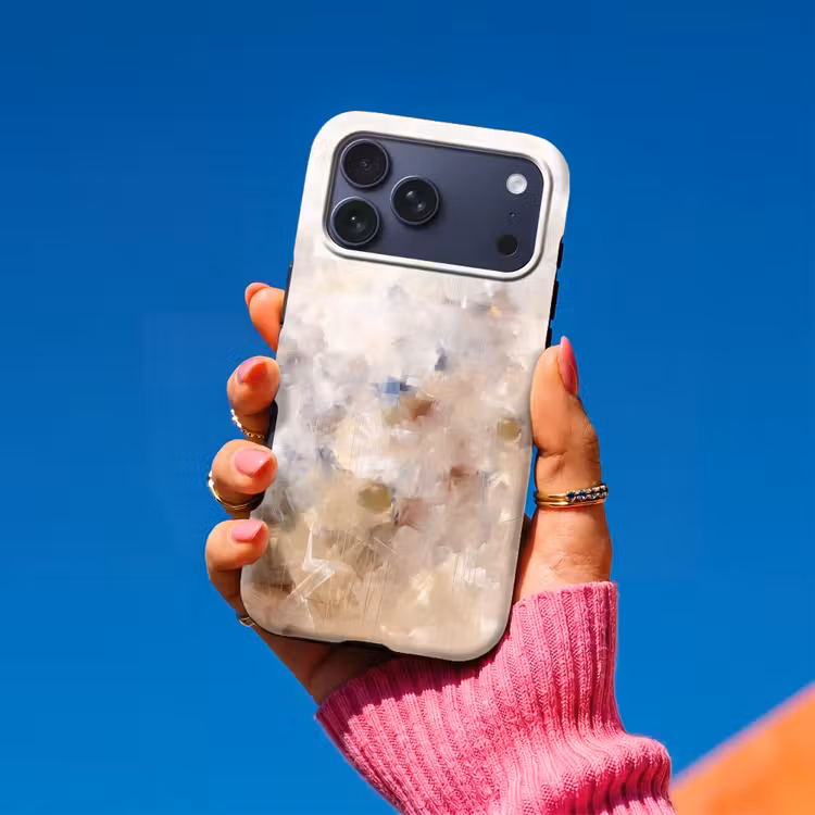 Telefoonhoesje Toughcase - Abstract - Borstelstreken - Modern - Beige - Kunst — 2