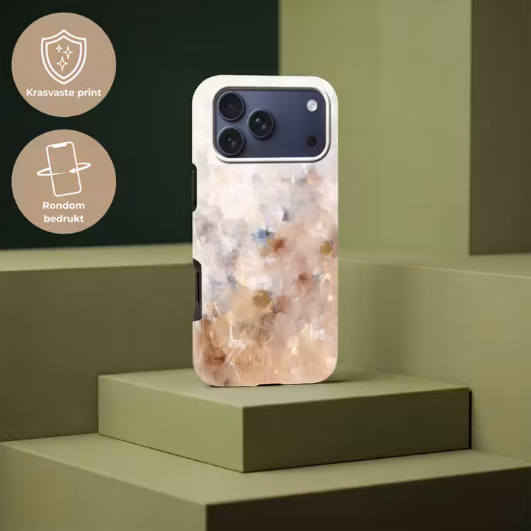 Telefoonhoesje Toughcase - Abstract - Borstelstreken - Modern - Beige - Kunst — 7