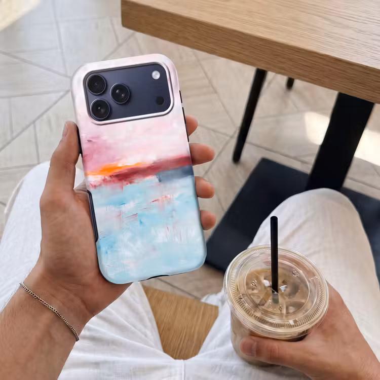 Telefoonhoesje Toughcase - Abstract - Kleuren - Modern - Kunst - Roze — 4