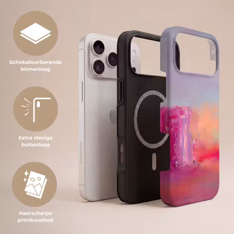 Telefoonhoesje Toughcase - Abstract - Kleuren - Modern - Roze — 3