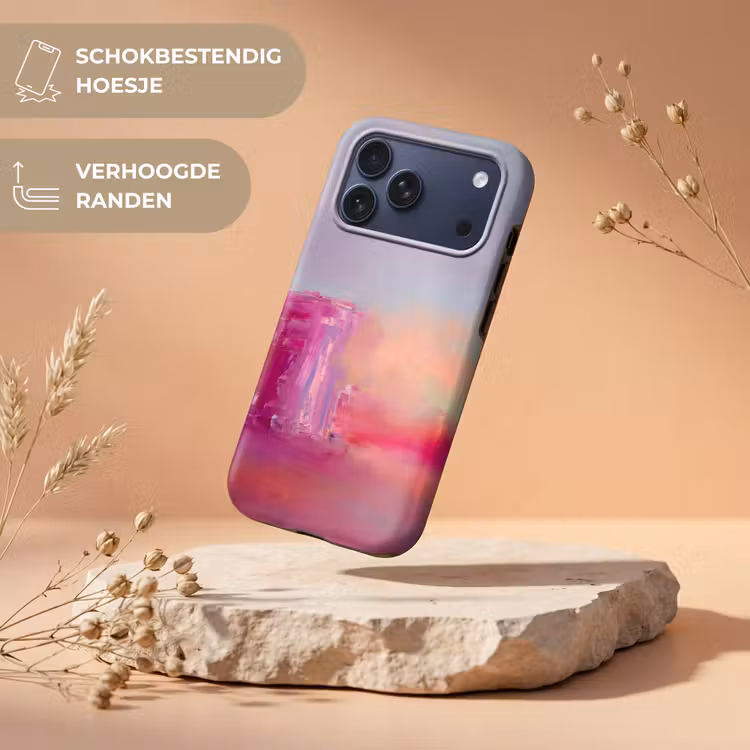 Telefoonhoesje Toughcase - Abstract - Kleuren - Modern - Roze — 5