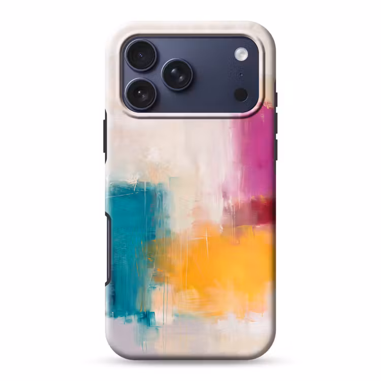Telefoonhoesje Toughcase - Abstract - Kleurrijk - Modern - Kunst - Oranje — 1