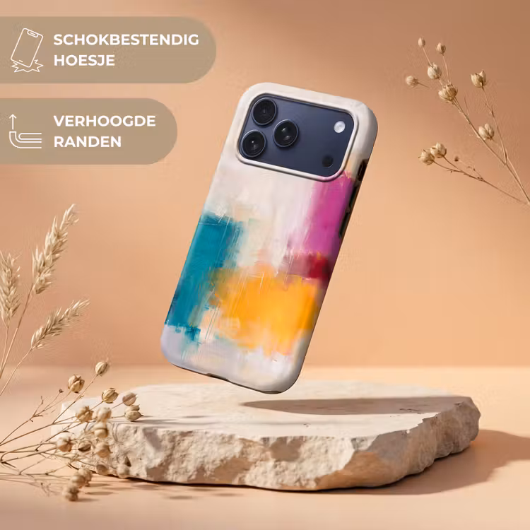 Telefoonhoesje Toughcase - Abstract - Kleurrijk - Modern - Kunst - Oranje — 5