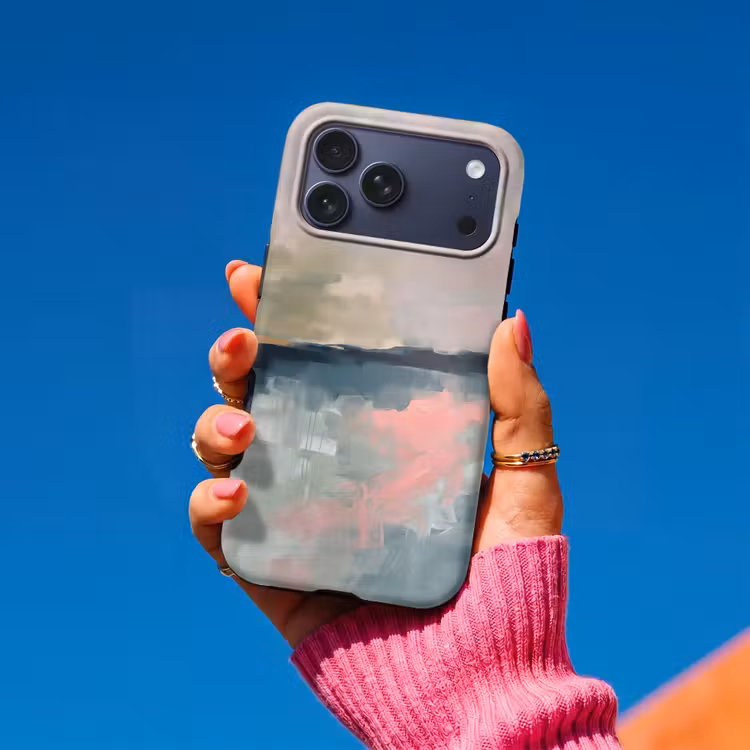 Telefoonhoesje Toughcase - Abstract - Landschap - Kunst - Modern - Groen - Blauw — 2