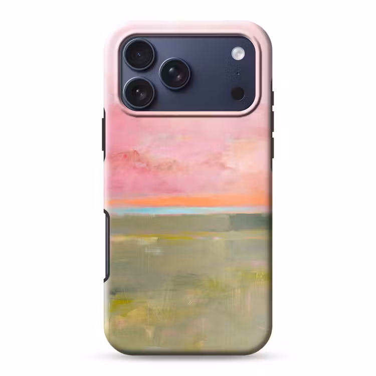 Telefoonhoesje Toughcase - Abstract - Landschap - Modern - Roze - Oranje — 1