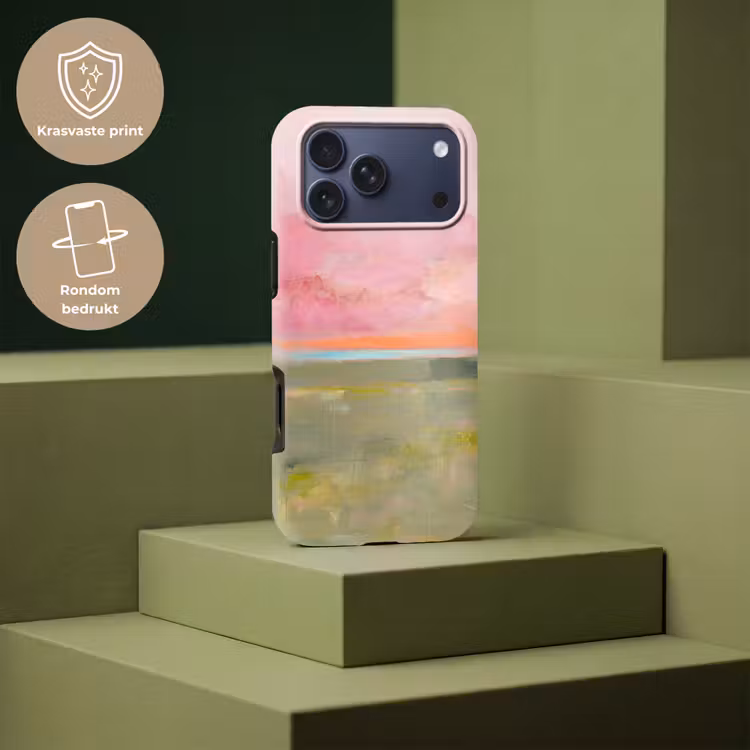 Telefoonhoesje Toughcase - Abstract - Landschap - Modern - Roze - Oranje — 7