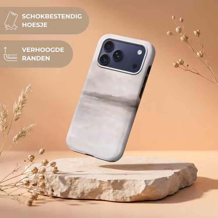 Telefoonhoesje Toughcase - Abstract - Landschap - Nevel - Modern - Grijs — 5
