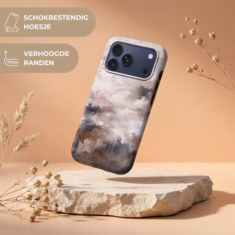 Telefoonhoesje Toughcase - Abstract - Textuur - Kunst - Modern - Beige — 5
