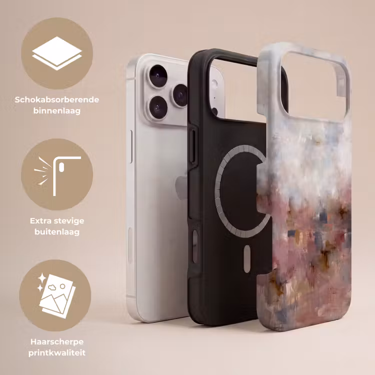 Telefoonhoesje Toughcase - Abstract - Vloeiend - Kunst - Modern - Beige — 3