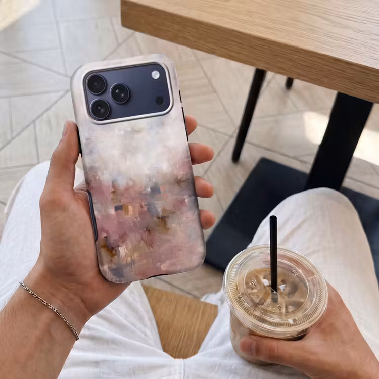 Telefoonhoesje Toughcase - Abstract - Vloeiend - Kunst - Modern - Beige — 4