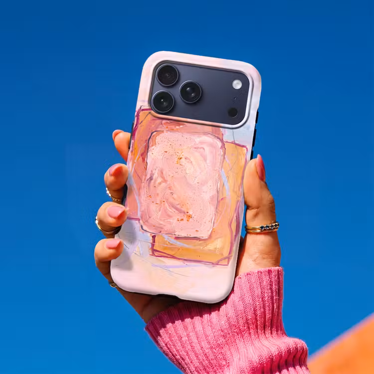 Telefoonhoesje Toughcase - Abstract - Vormen - Modern - Roze — 2