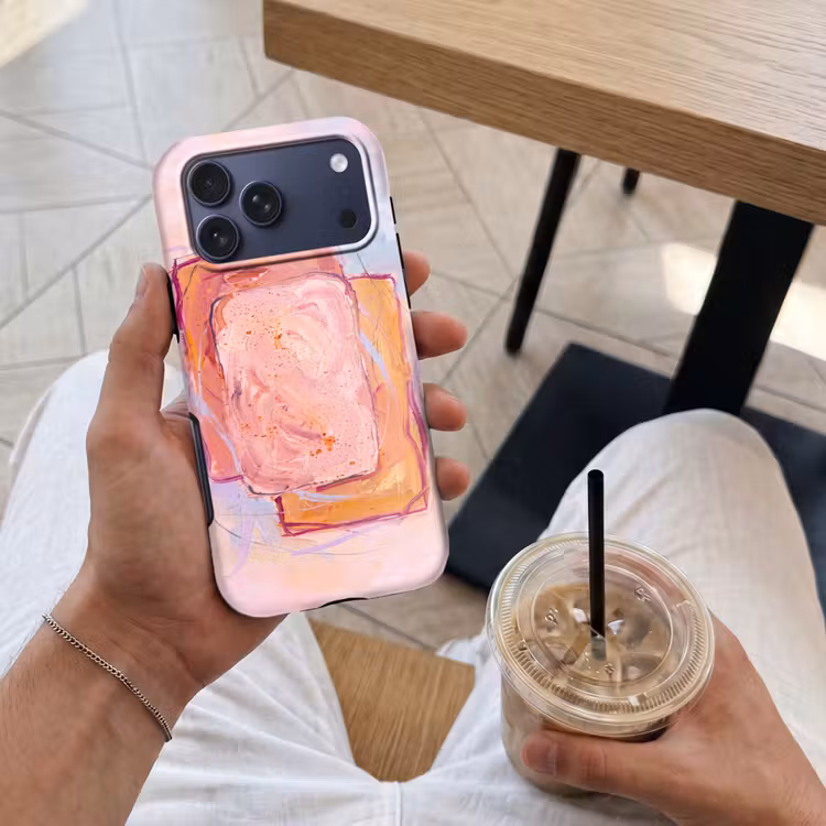Telefoonhoesje Toughcase - Abstract - Vormen - Modern - Roze — 4