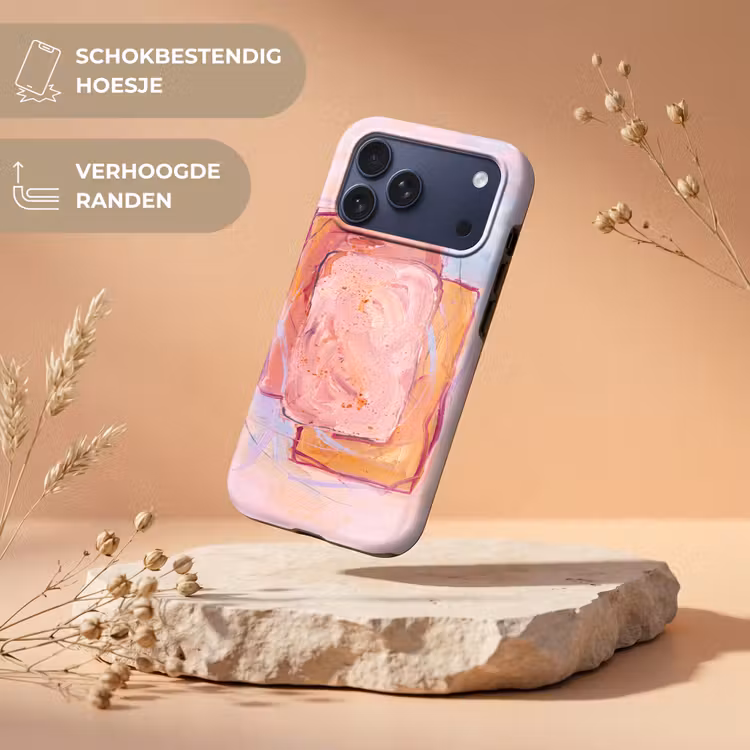 Telefoonhoesje Toughcase - Abstract - Vormen - Modern - Roze — 5