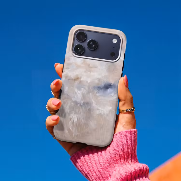 Telefoonhoesje Toughcase - Abstract - Wolken - Sfeer - Modern - Beige — 2
