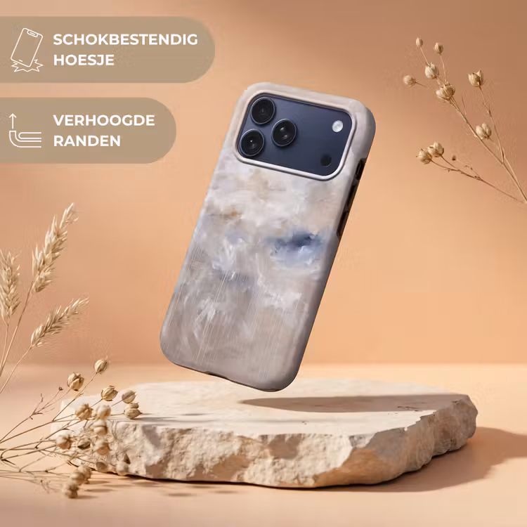 Telefoonhoesje Toughcase - Abstract - Wolken - Sfeer - Modern - Beige — 5