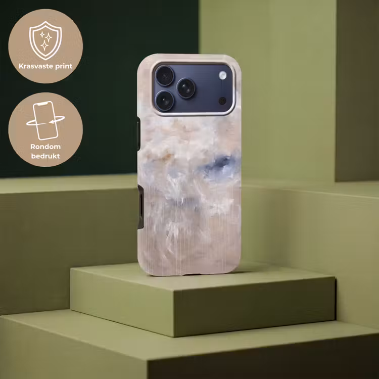 Telefoonhoesje Toughcase - Abstract - Wolken - Sfeer - Modern - Beige — 7