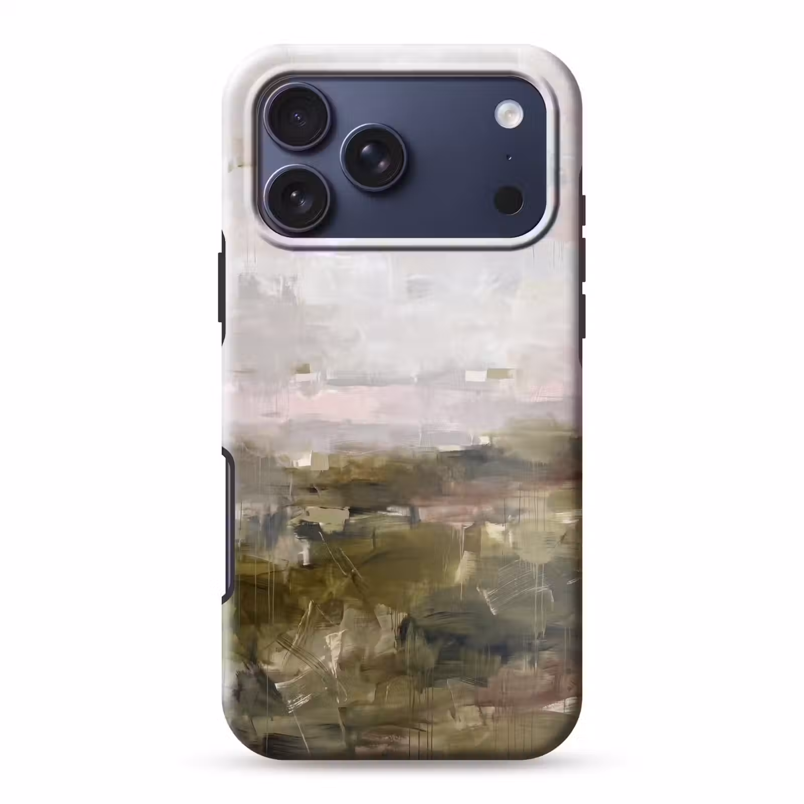 Telefoonhoesje Toughcase - Abstract - Gelaagd - Kunst - Modern - Grijs-Groen — 1