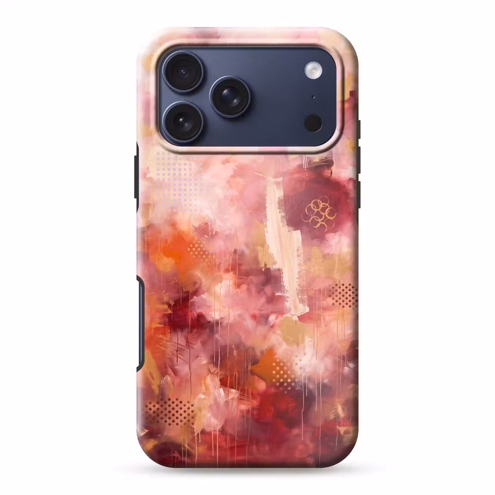 Telefoonhoesje Toughcase - Abstract - Rood - Goud - Modern - Kunst — 1