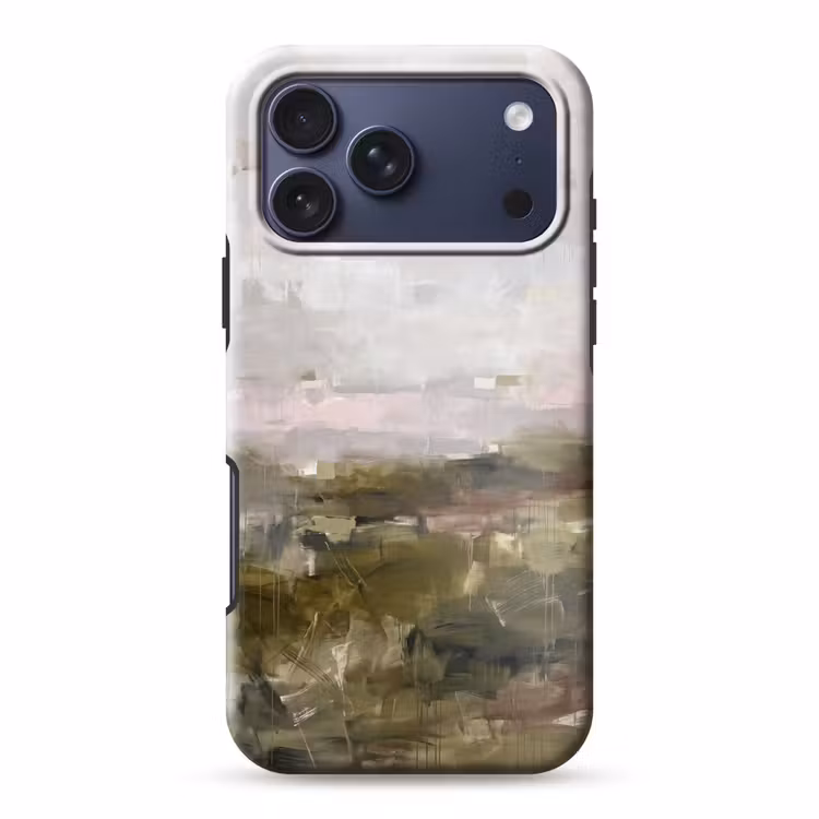 Telefoonhoesje Toughcase - Abstract - Gelaagd - Kunst - Modern - Grijs-Groen — 1