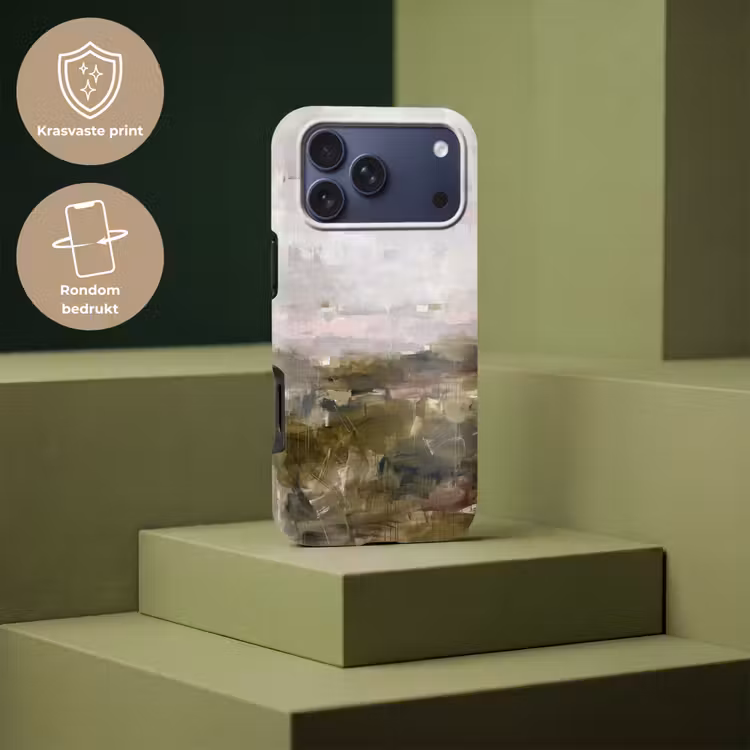 Telefoonhoesje Toughcase - Abstract - Gelaagd - Kunst - Modern - Grijs-Groen — 7