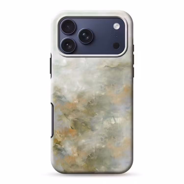 Telefoonhoesje Toughcase - Abstract - Groen - Beige - Modern - Kunst — 1