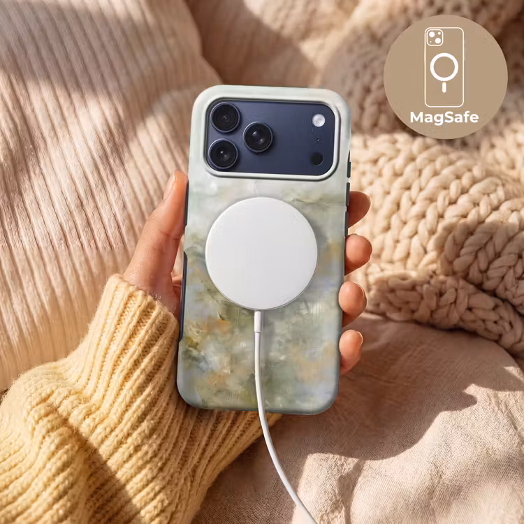 Telefoonhoesje Toughcase - Abstract - Groen - Beige - Modern - Kunst — 8