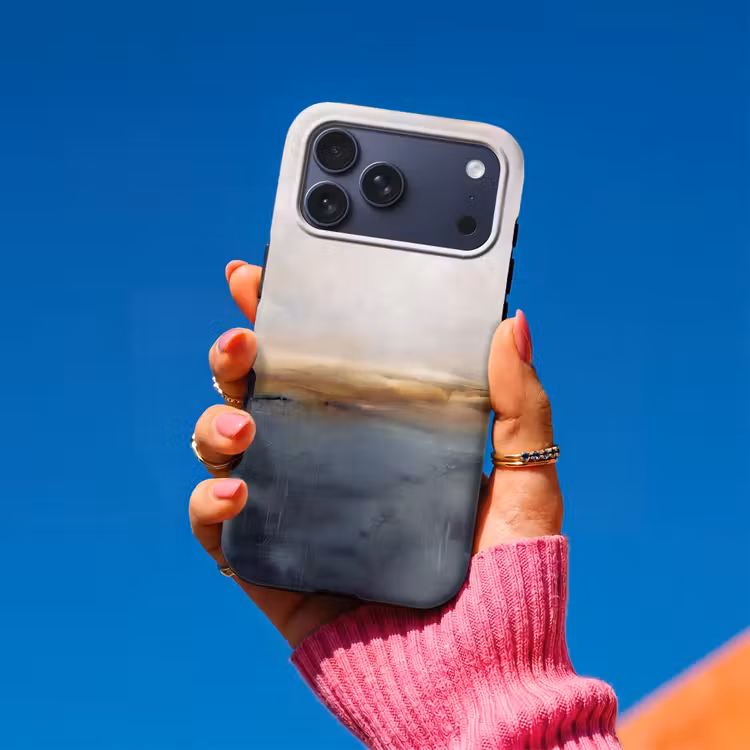 Telefoonhoesje Toughcase - Abstract - Horizon - Water - Modern - Beige — 2