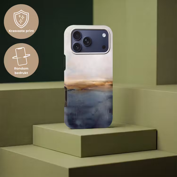 Telefoonhoesje Toughcase - Abstract - Horizon - Water - Modern - Beige — 7