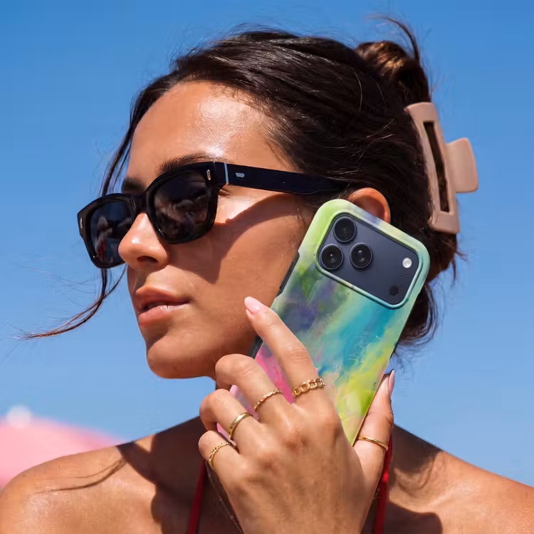 Telefoonhoesje Toughcase - Abstract - Kleuren - Modern - Groen - Roze — 6
