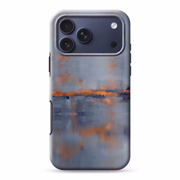 Telefoonhoesje Toughcase - Abstract - Kleuren - Modern - Oranje - Grijs — 1