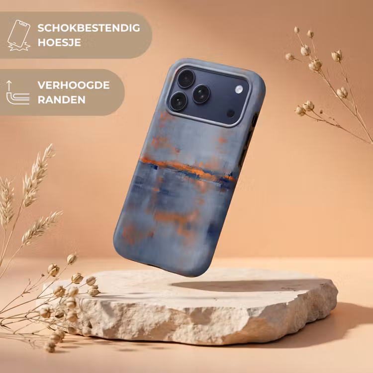 Telefoonhoesje Toughcase - Abstract - Kleuren - Modern - Oranje - Grijs — 5
