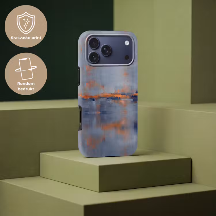Telefoonhoesje Toughcase - Abstract - Kleuren - Modern - Oranje - Grijs — 7