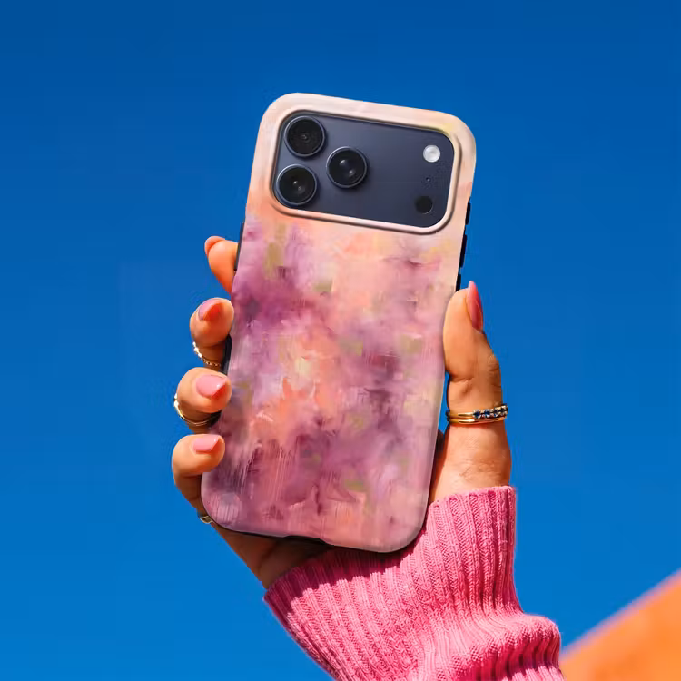 Telefoonhoesje Toughcase - Abstract - Kleuren - Modern - Roze - Paars — 2
