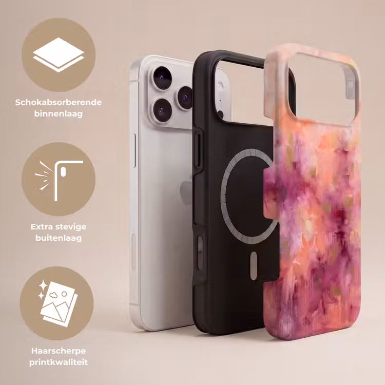 Telefoonhoesje Toughcase - Abstract - Kleuren - Modern - Roze - Paars — 3