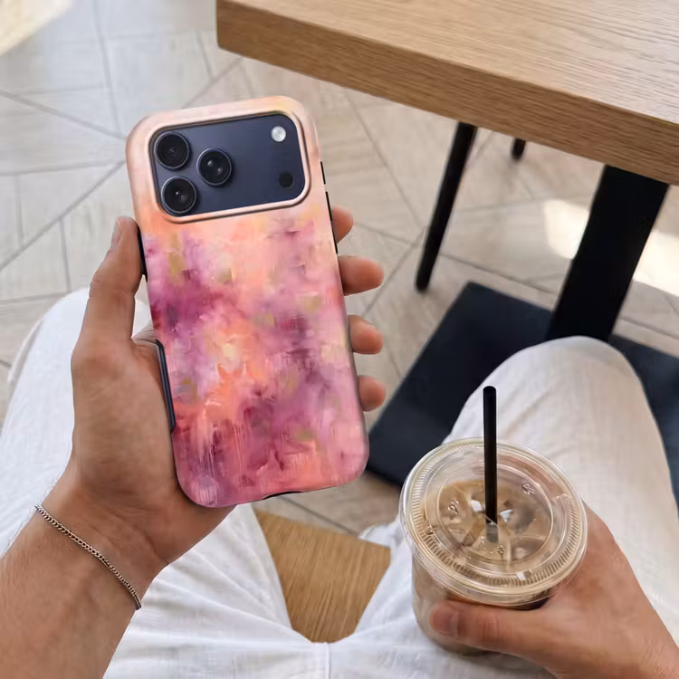 Telefoonhoesje Toughcase - Abstract - Kleuren - Modern - Roze - Paars — 4