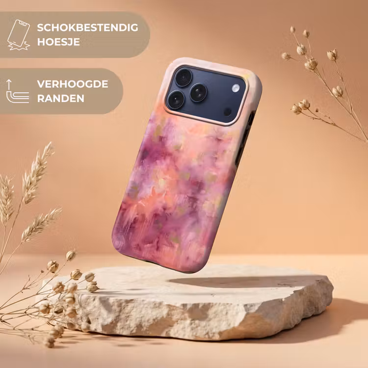 Telefoonhoesje Toughcase - Abstract - Kleuren - Modern - Roze - Paars — 5