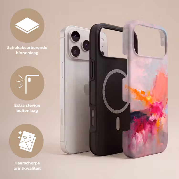 Telefoonhoesje Toughcase - Abstract - Kleurrijk - Modern - Roze — 3