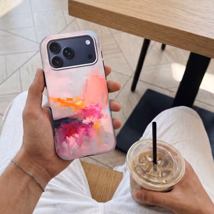Telefoonhoesje Toughcase - Abstract - Kleurrijk - Modern - Roze — 4