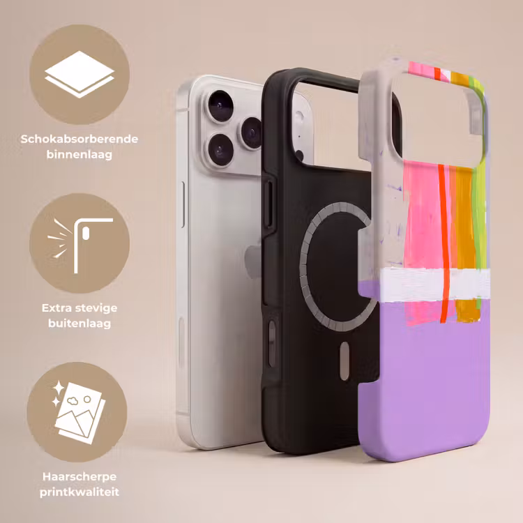 Telefoonhoesje Toughcase - Abstract - Kleurrijk - Vormen - Modern - Kunst — 3
