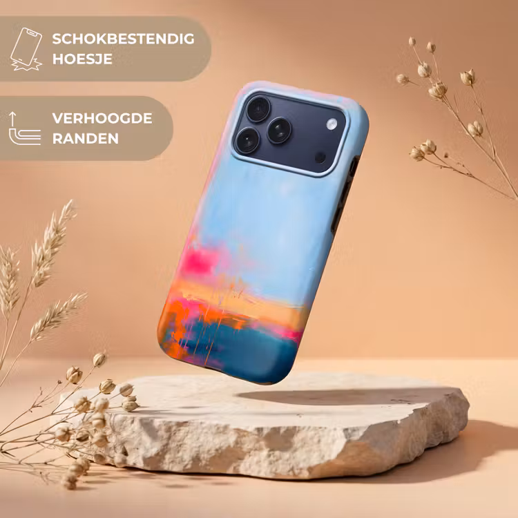 Telefoonhoesje Toughcase - Abstract - Kleurvlakken - Modern - Oranje - Blauw — 5